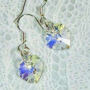 Cynthia Lynn "HEART'S DESIRE" Sterling Silver Swarovski Crystal Earrings